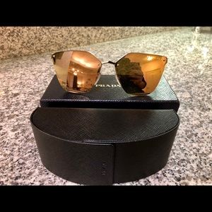 Prada Rose Gold Sunglasses
